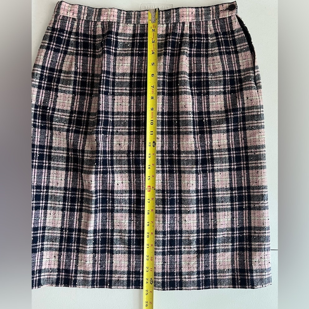 Pendleton Wool Plaid Pencil Skirt - Picture 5 of 6